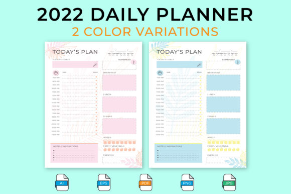 2022 Daily Planner Print Ready Best KDP
