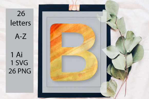 3D Tie-Dye Rainbow Alphabet Kid Clipart4 Graphics