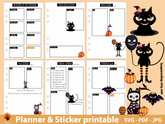 A5 Planner Printable It Meow King Cat