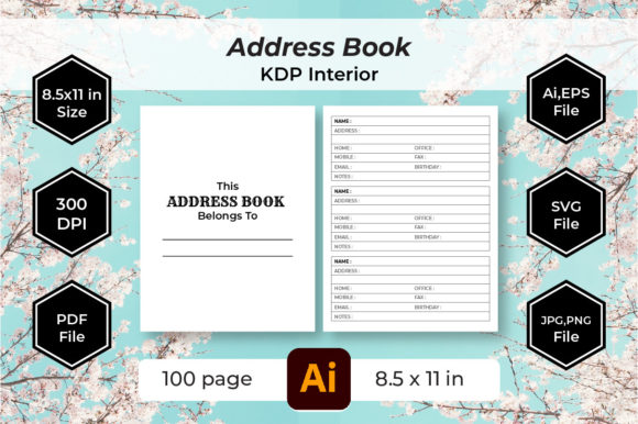 Address Book Template – KDP Interiors & Graphics