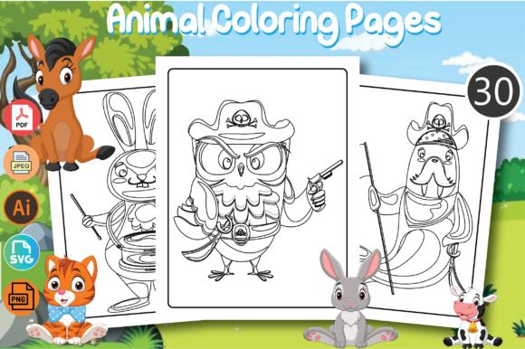 Animal Coloring Books for Kids Graphics