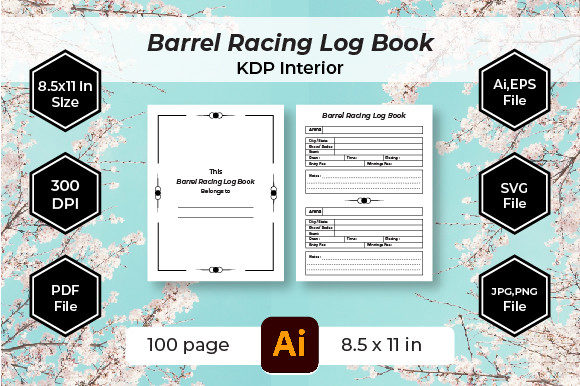 Barrel Racing Log Book KDP Interior