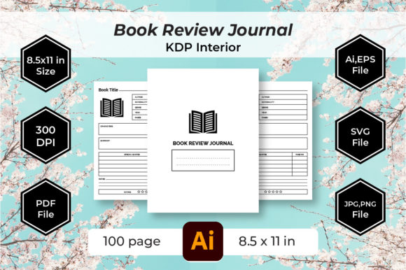 Book Review Journal for KDP Interior Graphics
