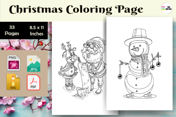 Christmas Coloring Page-KDP