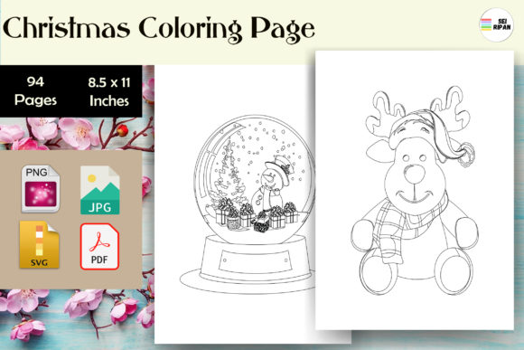 Christmas Coloring Page - KDP