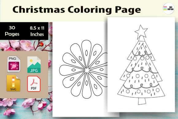 Christmas Coloring Page Kids 4 -KDP