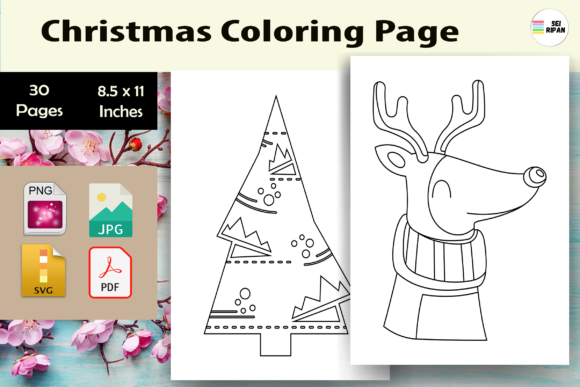 Christmas Coloring Page Kids 5- KDP