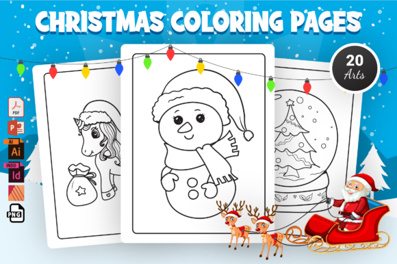 Christmas Coloring Pages - KDP Interior