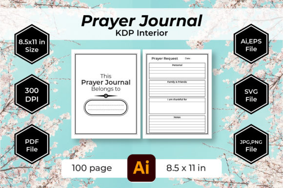 Daily Prayer Journal Book – KDP Interiors Graphics