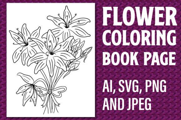 Flower Coloring Page 39: KDP Interiors Graphics