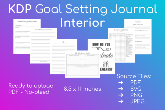KDP Goal Setting Journal Interior Graphics
