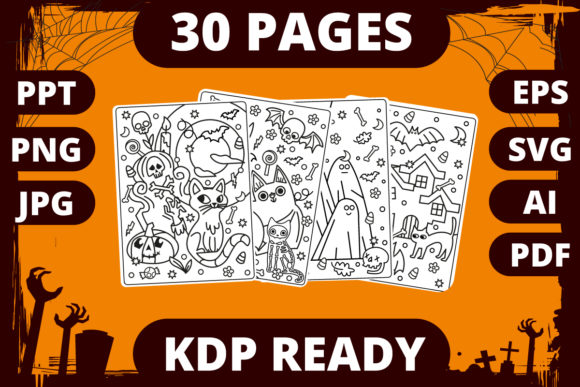 KDP Halloween Coloring Book for Kids 1