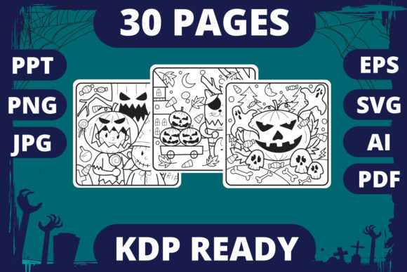 KDP Halloween Coloring Book for Kids 2