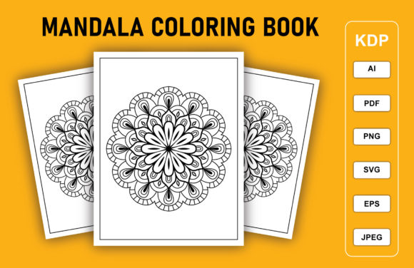KDP Interiors Coloring Book SVG Mandala Graphics