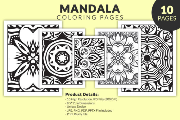 Mandala Floral Coloring Books – KDP Graphics for Kdp Interiors