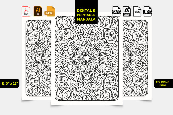 Mandala KDP Interiors Coloring Pages Graphics