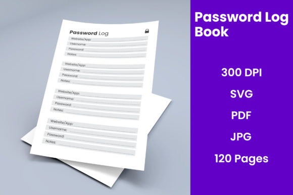 Password Tracker Log Book: Graphics & Freebies for Sellers