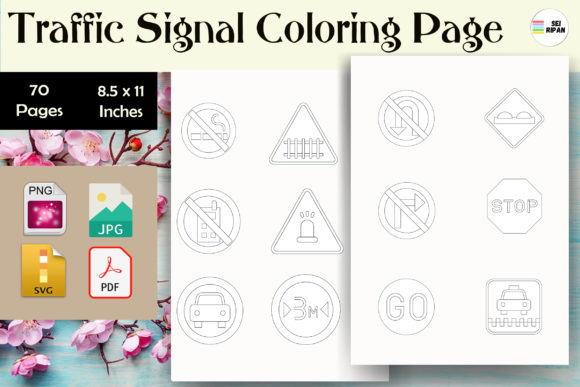 Traffic Signal Coloring Page - KDP